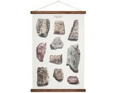 Geologie Gesteine - Vintage Poster - Geologie - Gestein und Mineral - Vintage Poster ROP2001B