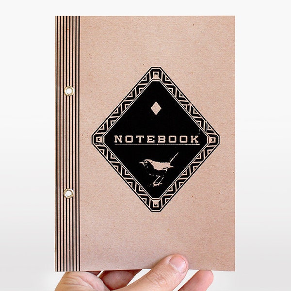 notebook diamond bird - pastel rose - limited edition