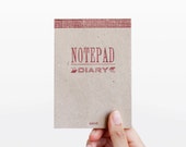 SALE - NOTEPAD diary - letterpress printed -  NDIA6001