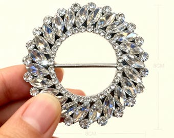 Martini Crystal Belt Buckle , Hand Made, 3.25 display picture 1