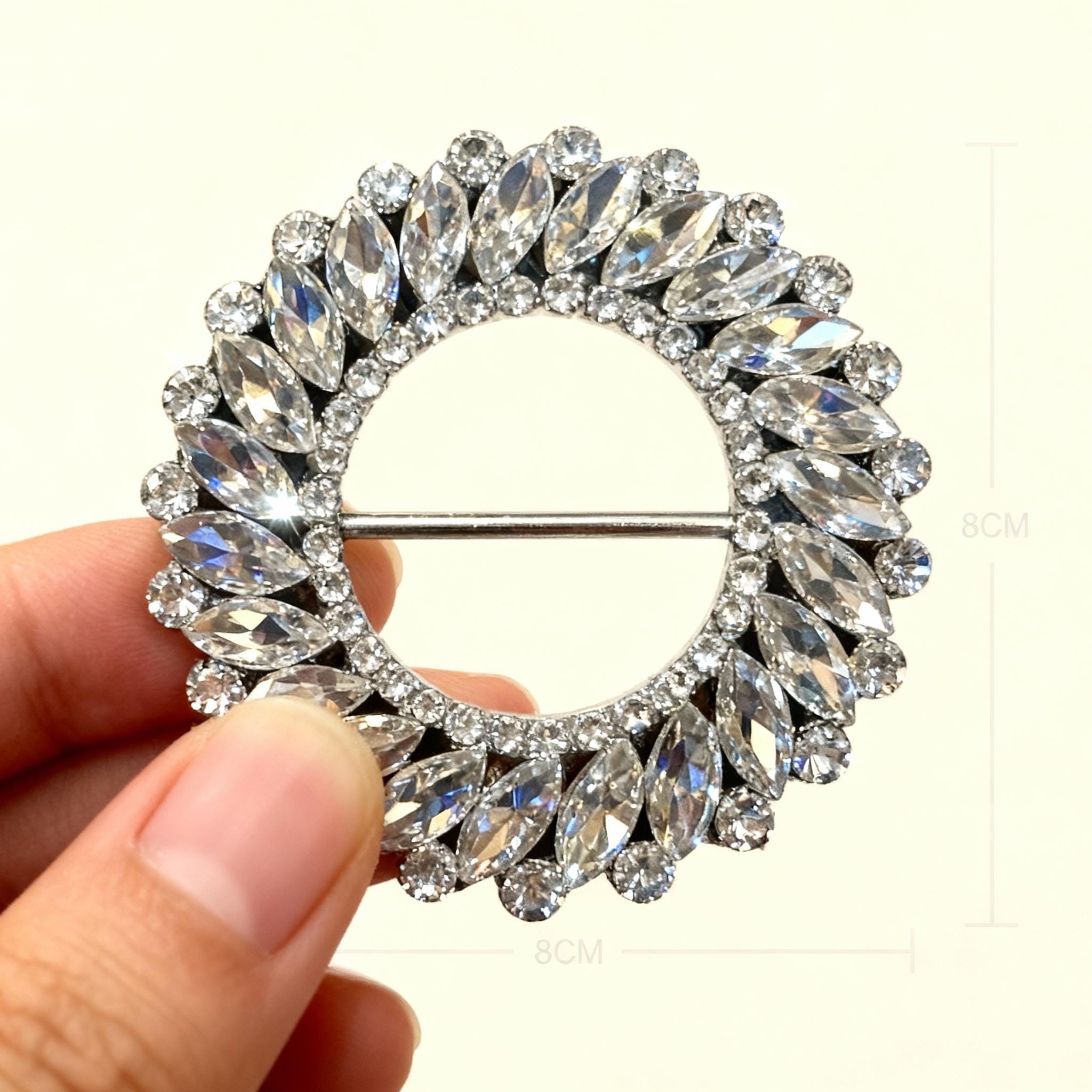 Rhinestone Scarf Buckle Crystal Belt Buckle Decorative Ring  display picture 2