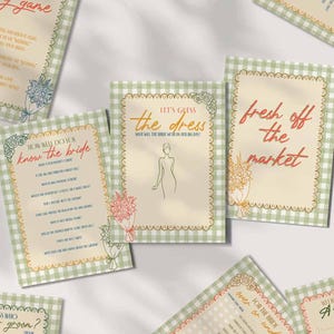 Fresh Off the Market Bridal Shower Games Printable, Spring Bridal Shower Game Bundle, Floral Garden Bridal Theme, 8 Pack Instant Download