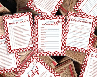 Special Delivery Baby Shower, Slice Slice Baby, Fun Baby Shower Game Bundle, Instant Download Set