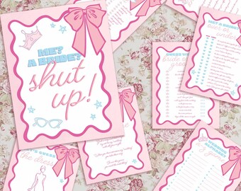 Me? A Bride? Shut up! Bridal Diaries Shower Game, Printable Game Pack Instant Download