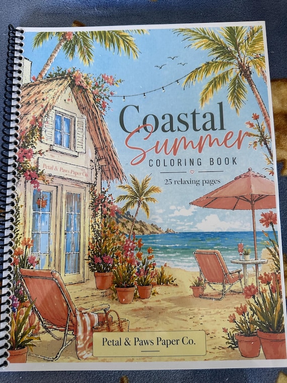 Coastal Summer Coloring Book