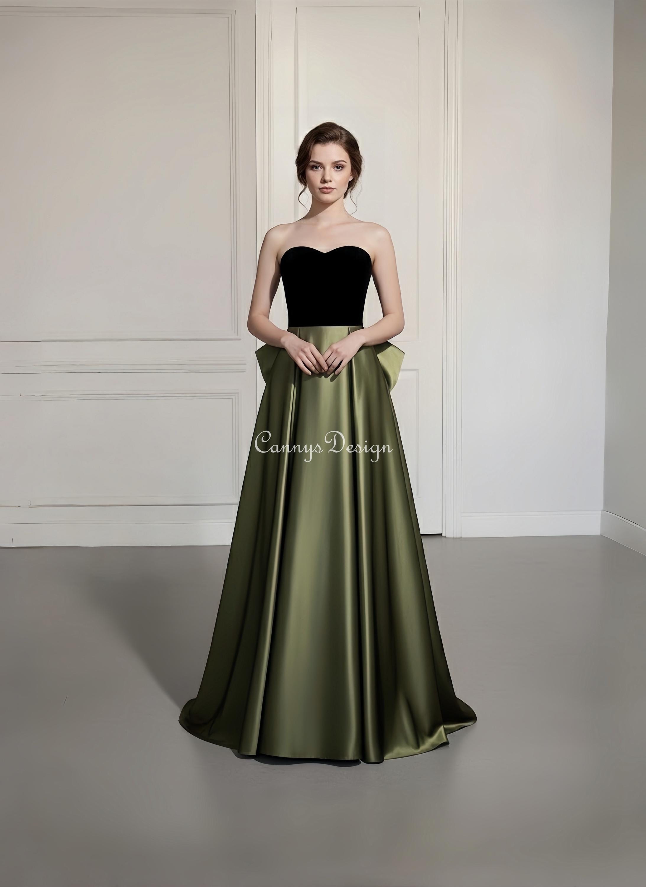 Army Green Velvet Dress - Etsy Army Green Velvet Dress - Etsy