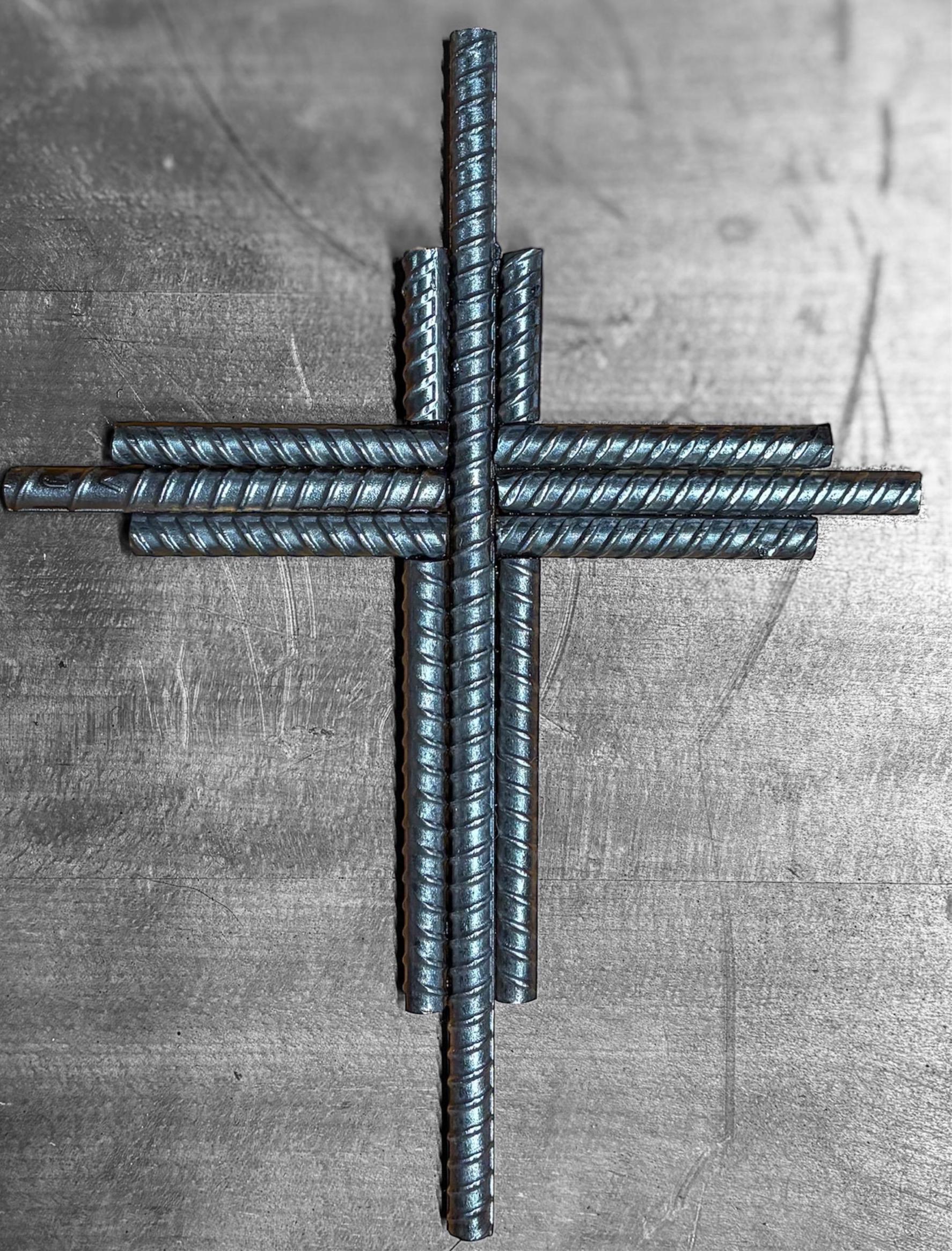 Rustic Welded Rebar Wall Cross - Industrial Faith Decor - Etsy