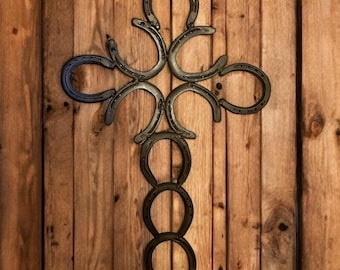 Décoration murale rustique faite main en forme de fer à cheval