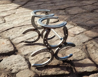 Handgefertigtes Hufeisen Stiefel Regal - Rustikale Western Wohnkultur Stiefel Aufbewahrung