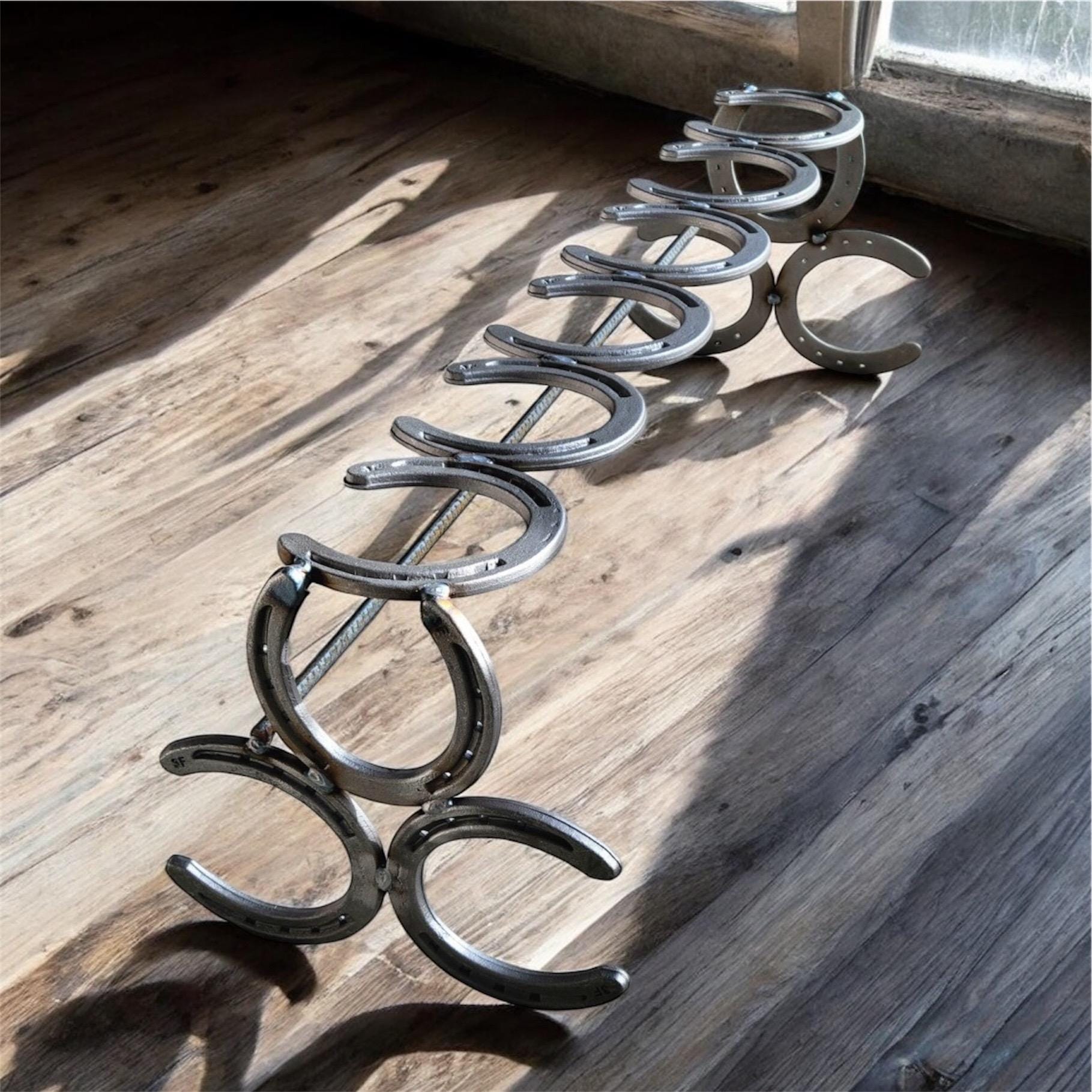Horseshoe Boot Rack – Rustic Steel, Western Home Decor - Etsy