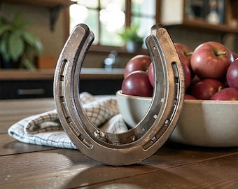 Porte-serviettes fait main fer à cheval : décoration de cuisine de ferme rustique