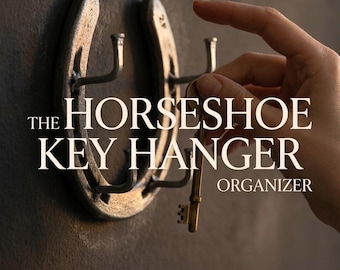 Rangement pour porte-clés fer à cheval, décoration murale en métal fabriquée à la main