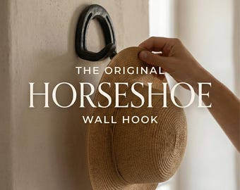 Suspension murale rustique en fer à cheval - Décoration d'intérieur occidentale faite main
