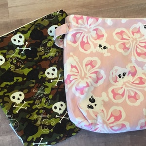 Skull and Crossbones Car Trash Bag / Auto Trash Bag / Rubbish Bin / Stroller Trash Bag