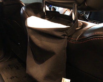 Solid Black Car Trash Bag / Auto Trash Bag / Rubbish Bin / Stroller Trash Bag