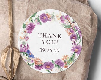 Watercolor Wisteria Purple Lilac Floral Wedding Invitation
