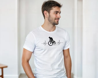 Ride the Pulse T-Shirt – MTB Herzschlag Design Shirt – Wildpfad Adventure Bike Shirt – Mountainbike Outdoor Shirt – Geschenk für Biker