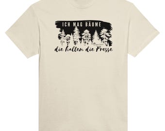 Silent Trees T-Shirt – Freches Natur Statement – Minimalistisches Wald Design Schwarz Weiß