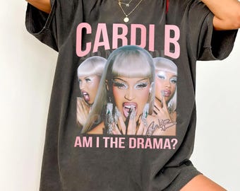 Camiseta Comfort Colors Cardi B Little Miss Drama Tour