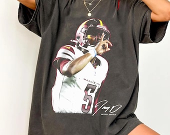 Camiseta Comfort Colors de Jayden Daniels, camiseta de fútbol de Washington