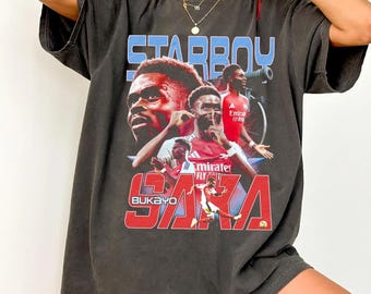 Camisa Comfort Colors Bukayo Saka - Camiseta de fútbol vintage