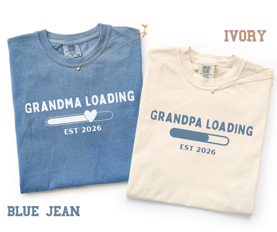 Grandma Grandpa Loading Shirt, Pregnancy Announcement Shirts 2026 ...