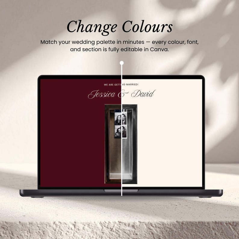 Save the Date Photo Booth Template | Animated Photostrip Reveal ...