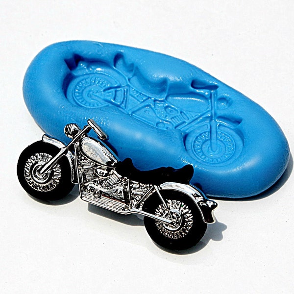 Buy 3 Get 1 Free - Motorcycle Embellishment Silicone Mold Fondant Wax Jewelry Charms Miniature Soap Resin Clay Polymer Kawaii