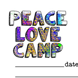 peace love camp Stationery (digital file)