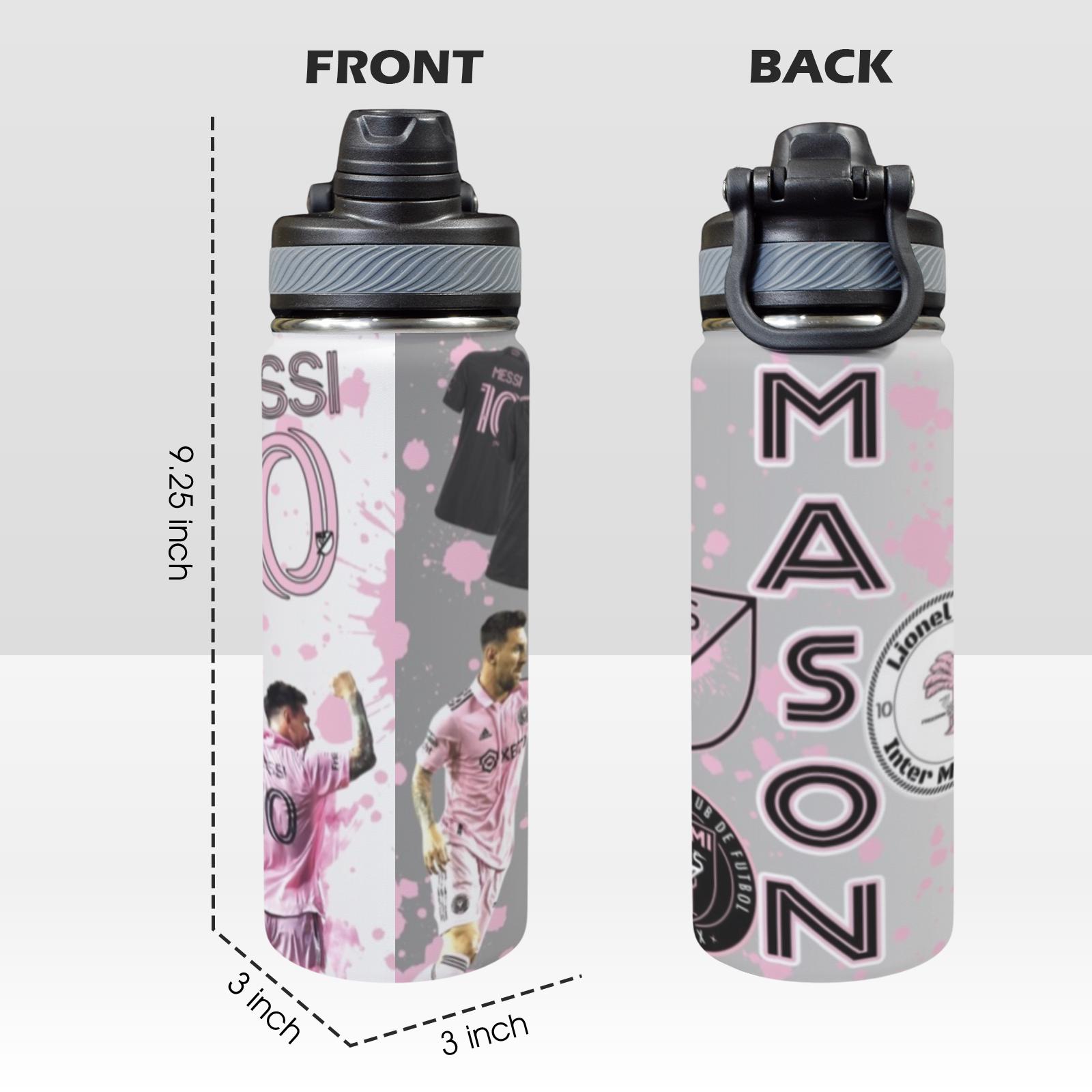 Personalized "Messi" Inspired Aluminum Water Bottle