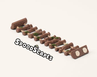 Magnetische Springseilbrücke für Spinnen, Baumstammbrücke für Terrarien, 3D-gedruckte Kletterdekoration für Spinnen, Zubehör für Terrarien