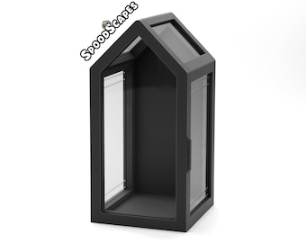 Cute House Shaped Enclosure for Jumping Spiders - Magnetic Front Opening - Habitat for Arboreal Spiders