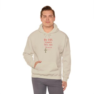 By His stripes Isaiah 53:5 Hoodie | Christian Healing Comfort Hoodie image 4