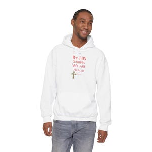 By His stripes Isaiah 53:5 Hoodie | Christian Healing Comfort Hoodie image 5