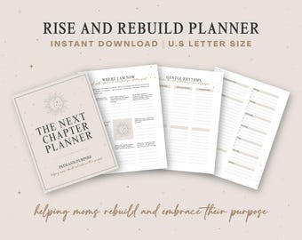 Next Chapter Planner | Single Mom Printable Planner | Vision to Action System | Monthly Weekly Planning | Path & Purpose