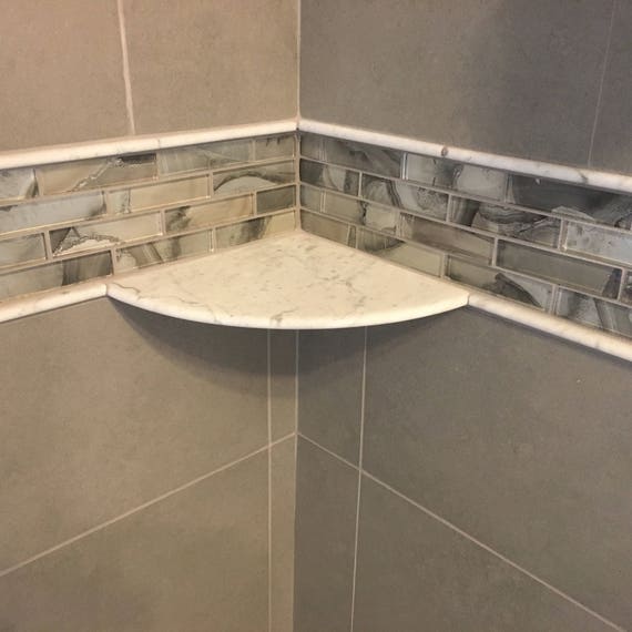 Konos Handcrafted Natural Stone Shower, Shower Shelves Tile