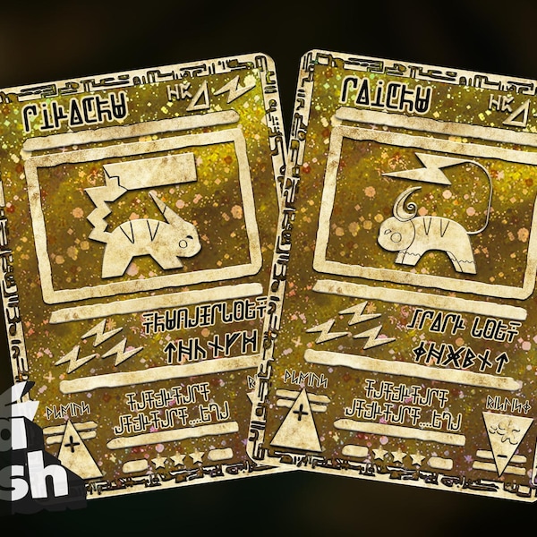 Aangepaste Pokemon kaart Pikachu & Raichu oude folie
