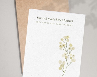 Survival Mode Reset Journal – Burnout & Emotional Reset Printable