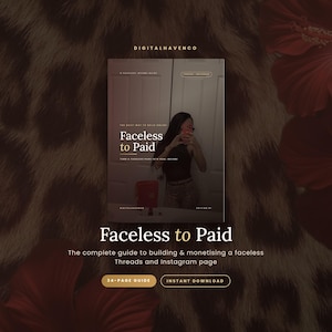 Faceless Instagram Threads Guide | Passive Income Digital Marketing Ebook (PDF Download)