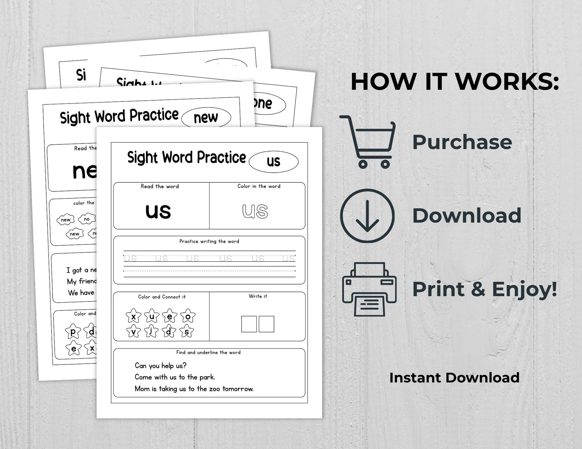 Sight Word Worksheets | 1st Grade Sight Word Practice | Printable ...