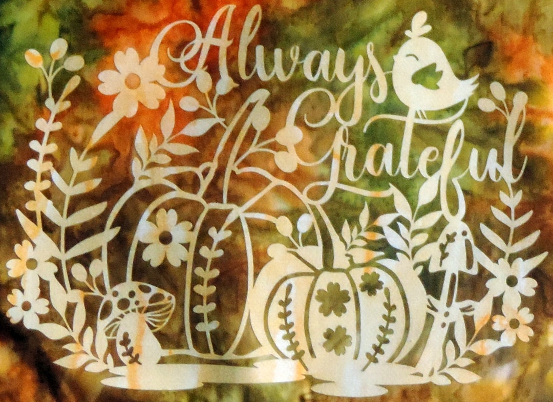 Laser-cut Applique Always Grateful, Pre-fused, Pre-cut - Etsy