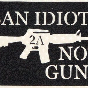Ban Idiots laser-cut, pre-cut applique
