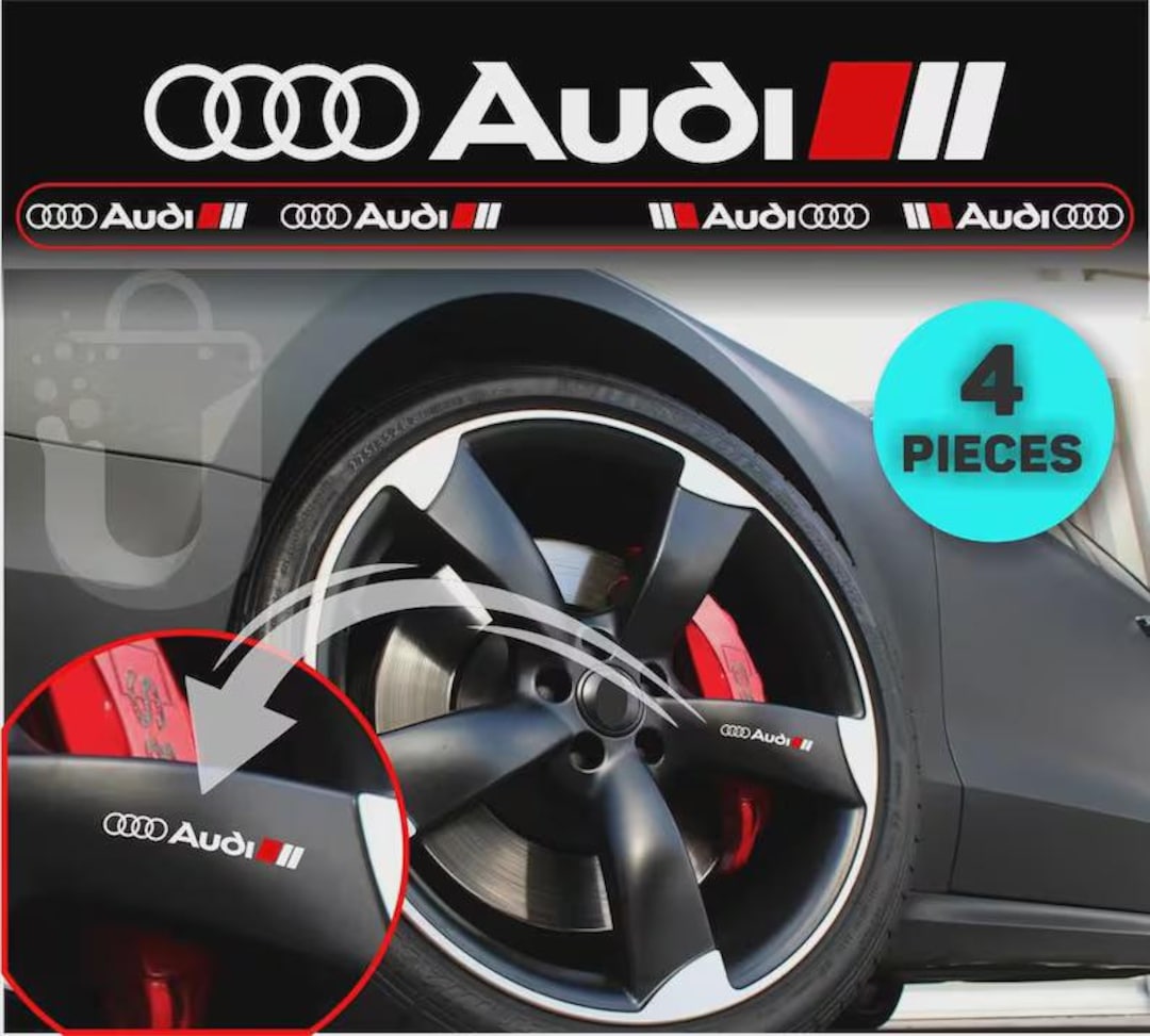 Audi S-line Style Rim Decals – 4-pack Wheel Logo Stickers | Sport ...