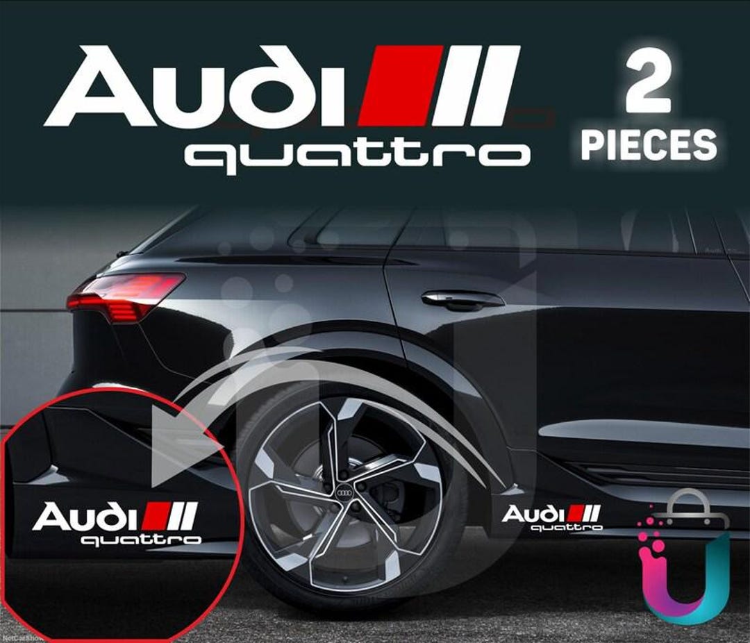 2x Audi Quattro Side Skirt Decals • Vinyl Car Stickers • Custom ...