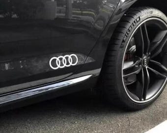Audi Rings Decals – 2pcs Car Window & Door Stickers, Waterproof Automotive Logo stickers
