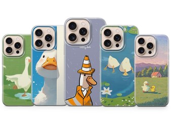 Funny Duck Phone Case Meme Cover for iPhone 17 Pro Max 16e 15 14 13 & Samsung S25 Ultra S24 FE A56 A16 Pixel 10 XL 9a 8 7