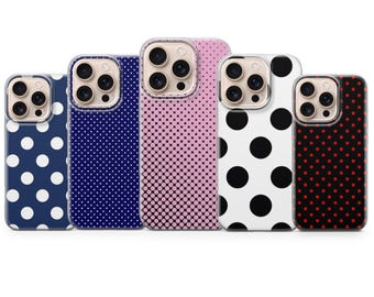 Polka Dot Phone Case Simple Cover for iPhone 17 Pro Max 16e 15 14 13 & Samsung S25 Ultra S24 FE A56 A16 Pixel 10 XL 9a 8 7