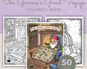 Gnome Coloring Book, 50 Great Voyage Printable Adult Coloring Pages PDF