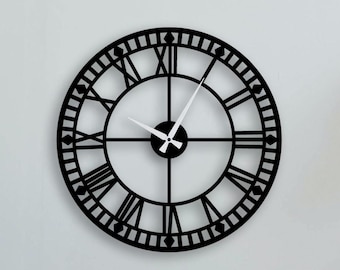 Handmade Metal Wall Clock, Modern Minimalist Art Decor