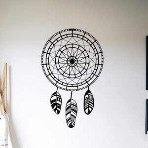 Acchiappasogni minimalista in metallo con tre piume, decorazione da parete moderna in stile boho, decorazione ispirata alla natura